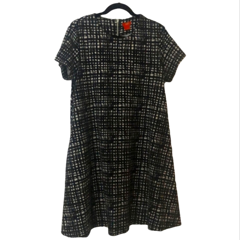 JOE FRESH ASOS Black & White SWING Dress with POCKETS Large